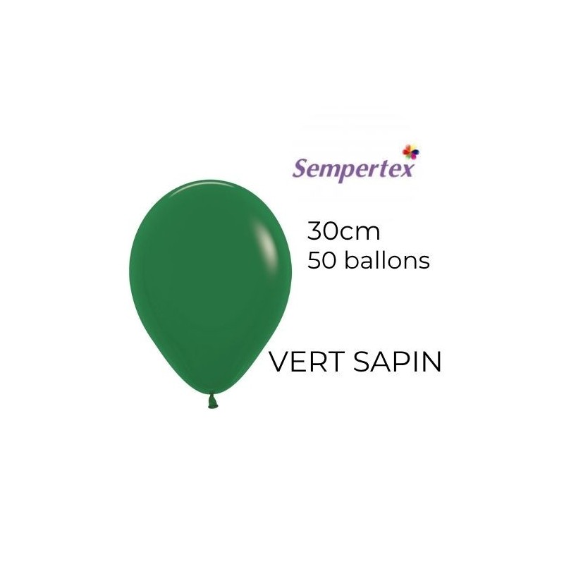 Ballons 11" – Vert Sapin – Lot de 50 – Sempertex