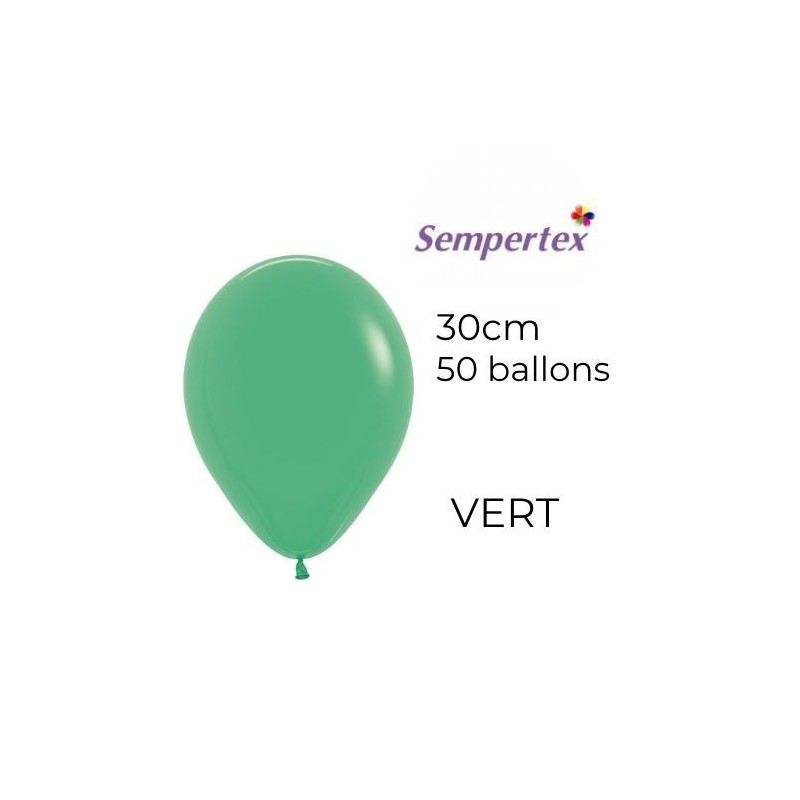 Ballons 11" – Vert – Lot de 50 – Sempertex