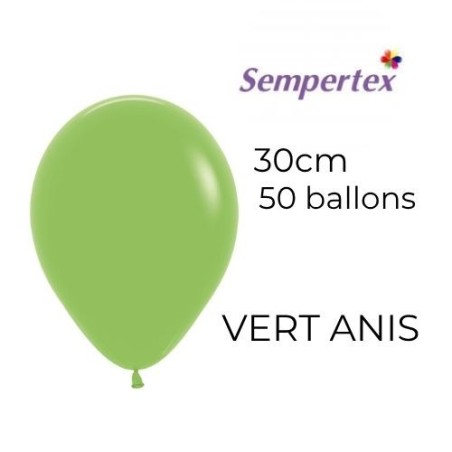 Ballons 11" – Vert Anis – Lot de 50 – Sempertex