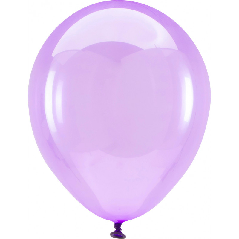 Ballons latex 11" ROND - 28CM - Violet cristal Crystal Clearz Purple Anagram