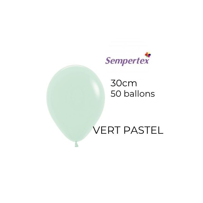 Ballons 11" – Vert Pastel – Lot de 50 – Sempertex