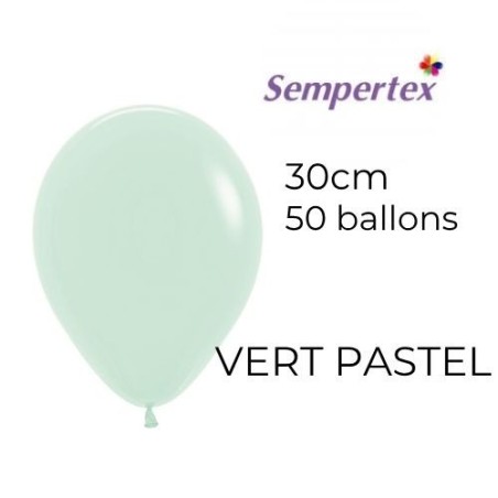 Ballons 11" – Vert Pastel – Lot de 50 – Sempertex
