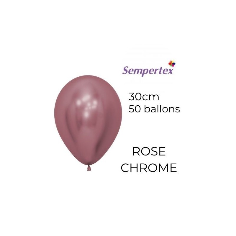 Ballons 11" – Rose Chromé – Lot de 50 – Sempertex
