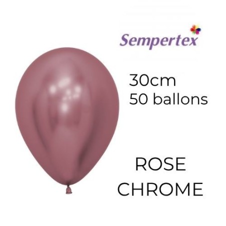 Ballons 11" – Rose Chromé – Lot de 50 – Sempertex