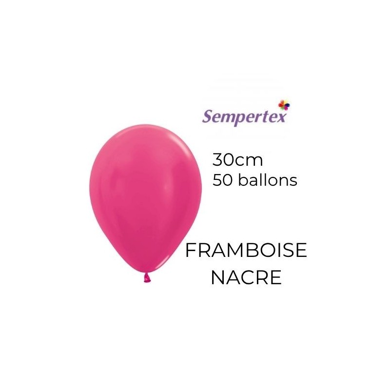 Ballons 11" – Framboise Nacré – Lot de 50 – Sempertex