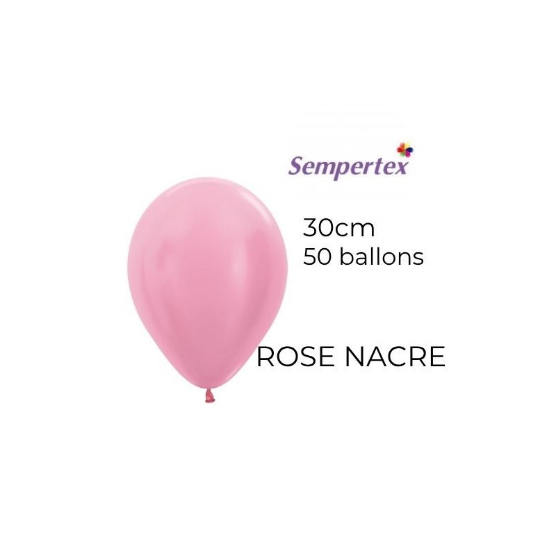 Ballons 11" – Rose Nacré – Lot de 50 – Sempertex