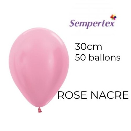 Ballons 11" – Rose Nacré – Lot de 50 – Sempertex
