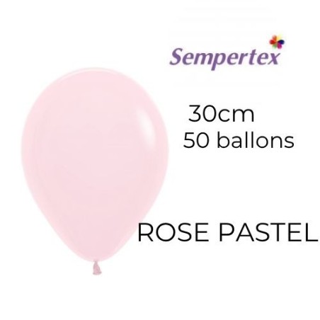 Ballons 11" – Rose Pastel – Lot de 50 – Sempertex