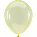Ballons latex 5" ROND - 13CM - Jaune cristal transparent Crystal Clearz Yellow Anagram