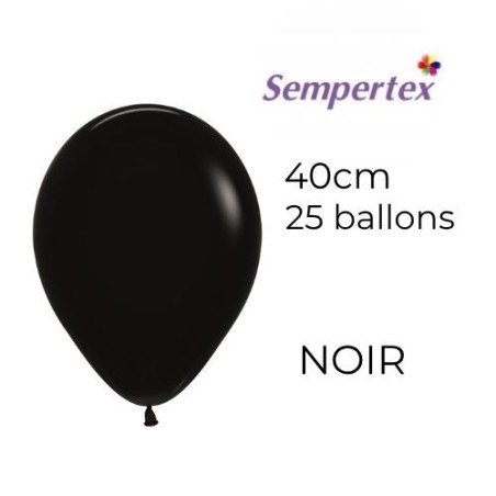 Ballons 18" – Noir – Sachet de 25 – Sempertex