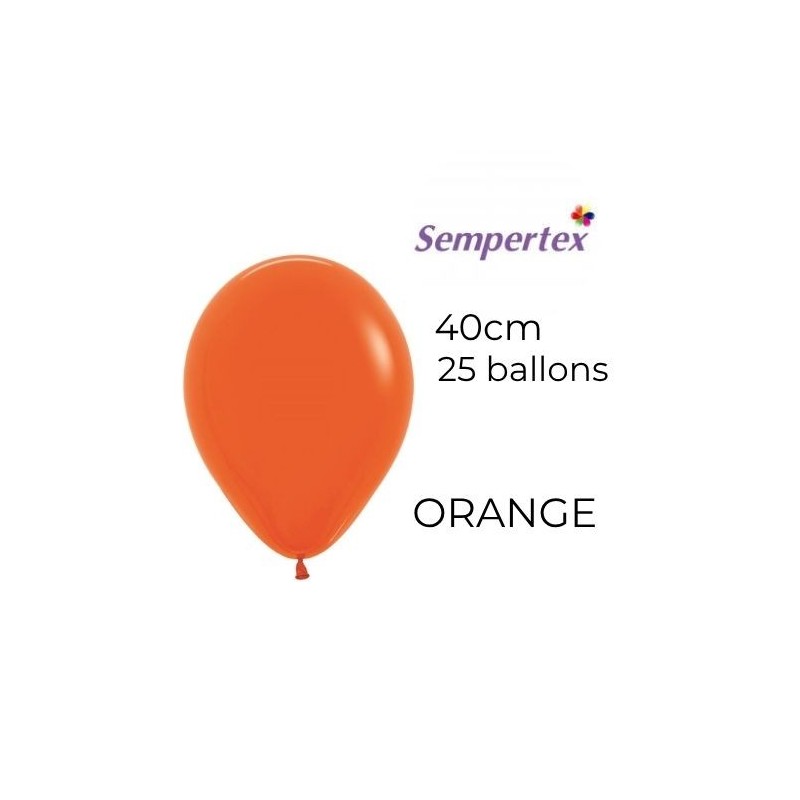 Ballons 18" – Orange – Sachet de 25 – Sempertex