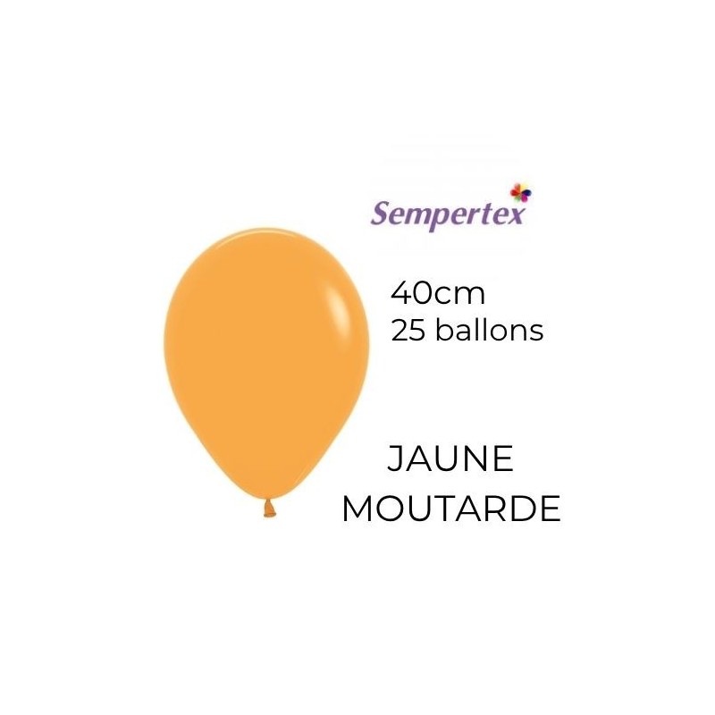Ballons 18" – Jaune Moutarde – Sachet de 25 – Sempertex