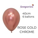 Ballons 18" – Rose Gold Chromé – Lot de 6 – Sempertex