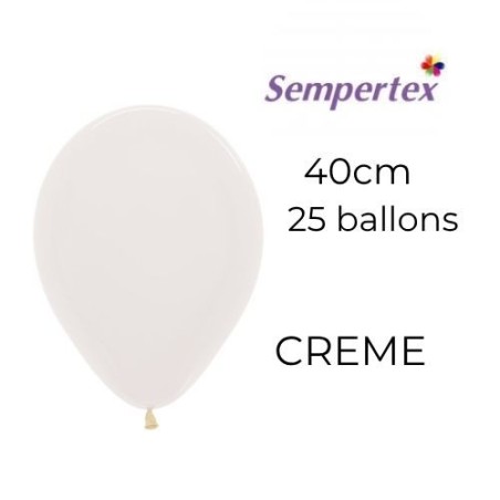 Ballons 18" – Crème – Sachet de 25 – Sempertex