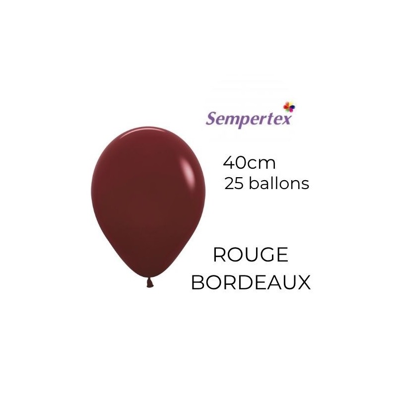 Ballons 18" – Bordeaux – Sachet de 25 – Sempertex