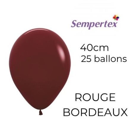 Ballons 18" – Bordeaux – Sachet de 25 – Sempertex