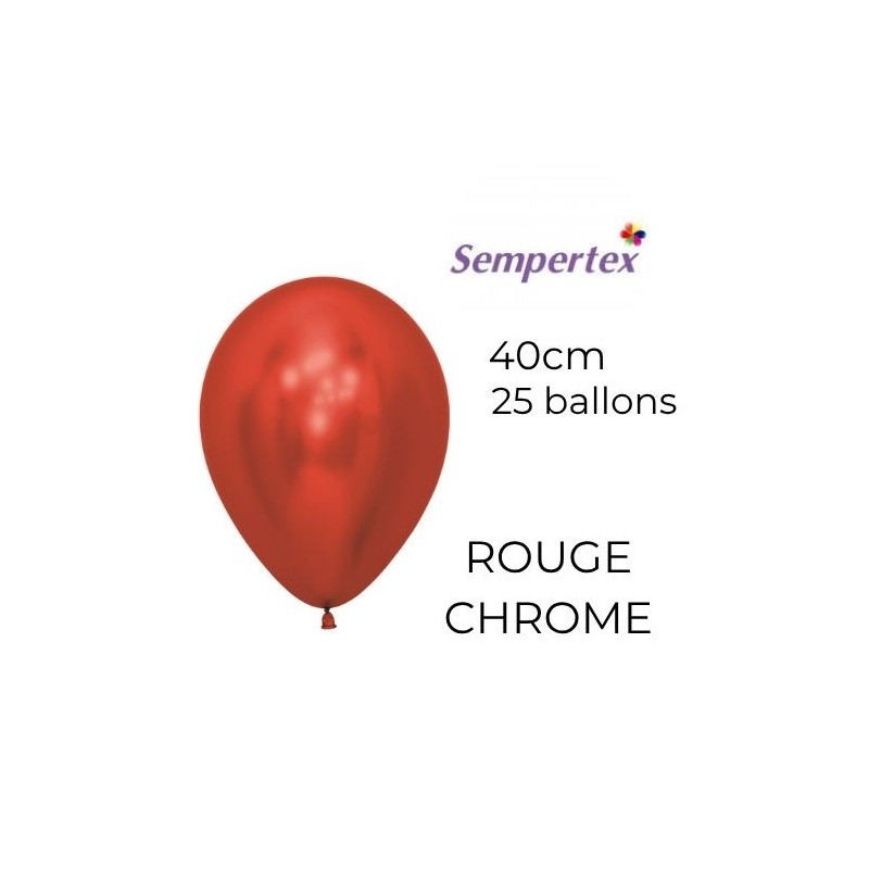 Ballons 18" – Rouge Chromé – Lot de 6 – Sempertex