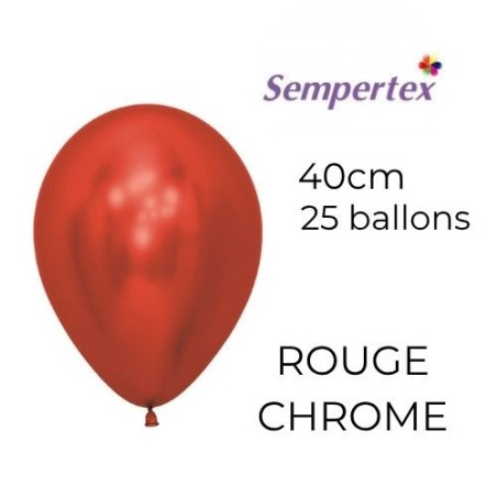 Ballons 18" – Rouge Chromé – Lot de 6 – Sempertex