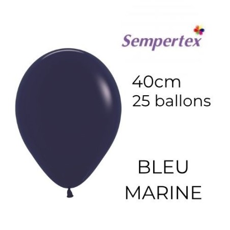 Ballons 18" – Bleu Marine – Sachet de 25 – Sempertex