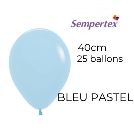 Ballons 18" – Bleu Pastel – Sachet de 25 – Sempertex