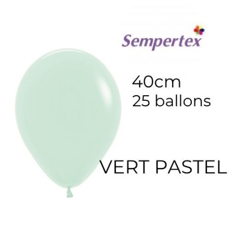 Ballons 18" – Vert Pastel – Sachet de 25 – Sempertex