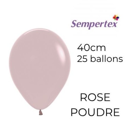 Ballons 18" – Rose Poudré – Sachet de 25 – Sempertex