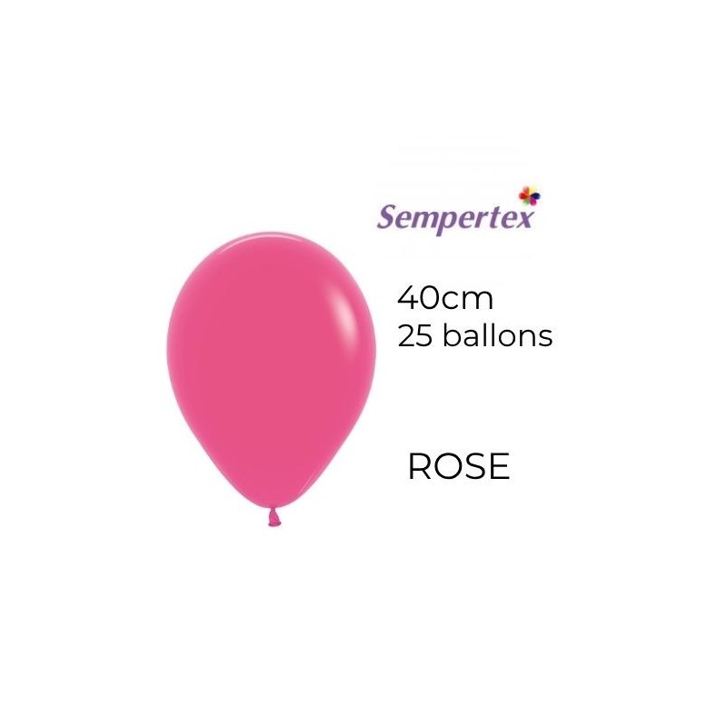 Ballons 18" – Rose – Sachet de 25 – Sempertex