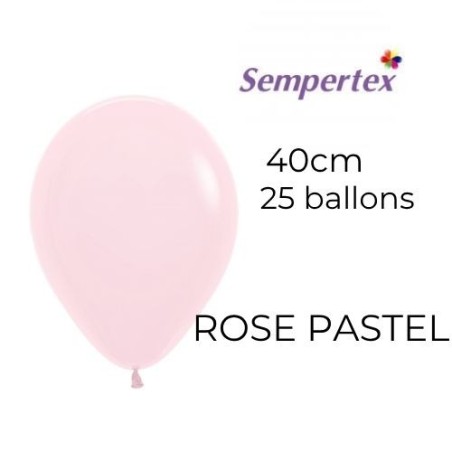 Ballons 18" – Rose Pastel – Sachet de 25 – Sempertex
