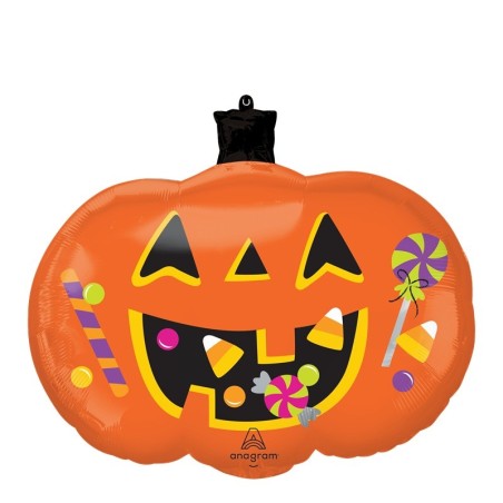 Ballon XL Citrouille & Bonbons – Trick or Treat Pumpkin – SuperShape Anagram