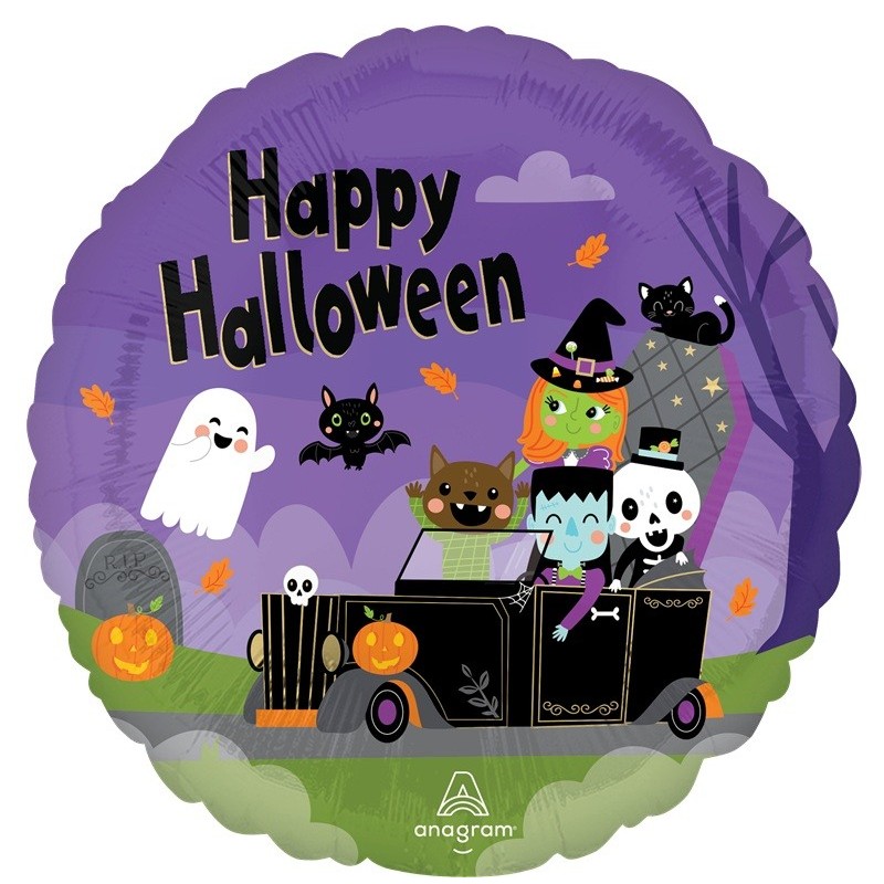Ballon Rond Happy Halloween Monster Mingle – Anagram