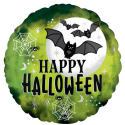 Ballon Rond Glow Batty Halloween Vert et Noir – Anagram