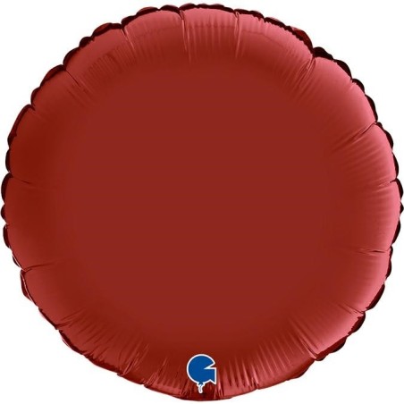 Ballon Alu Rond Rouge Intense – 18" – Grabo