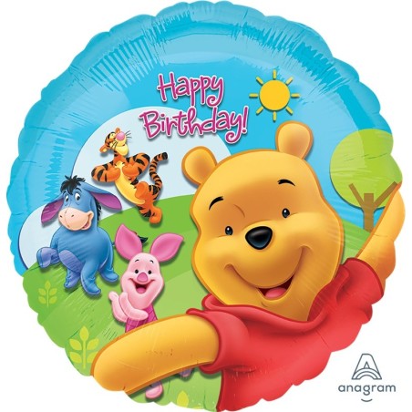 Ballon Rond  Anniversaire Winnie l'ourson Disney