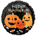Ballon Rond Noir avec Citrouilles Classic Halloween Pumpkins – Anagram