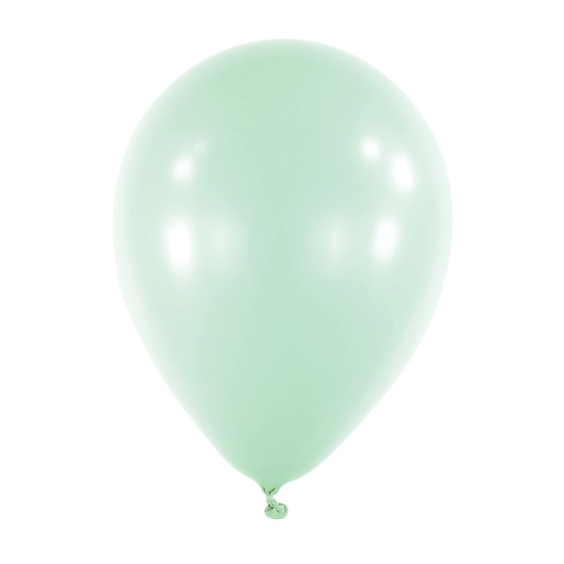6 Ballons latex 11" ROND - 28CM - Mint pastel