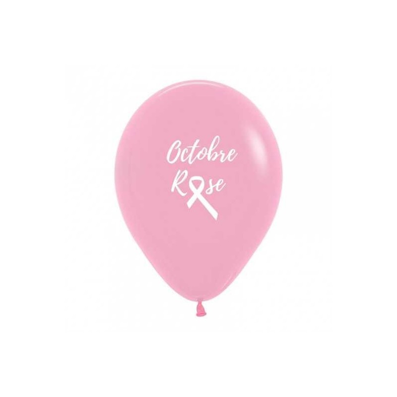 100 Ballons latex Octobre Rose - Rose Pastel