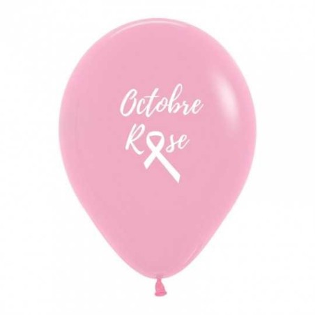 100 Ballons latex Octobre Rose - Rose Pastel
