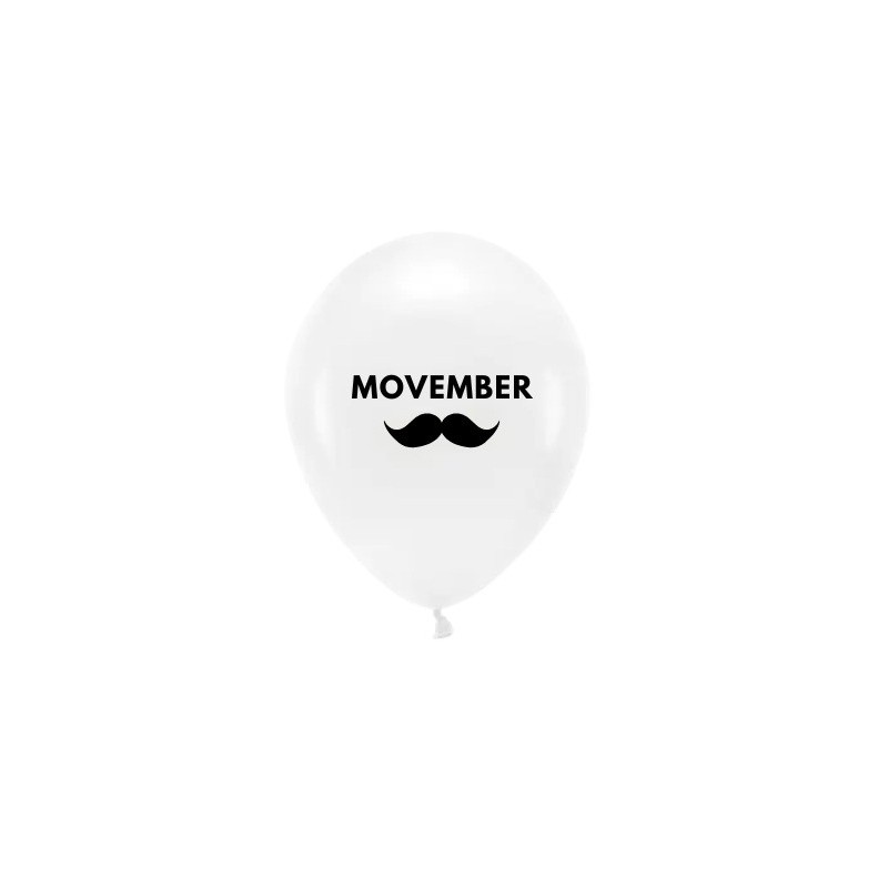 100 Ballons Latex Blanc – Sérigraphie Movember