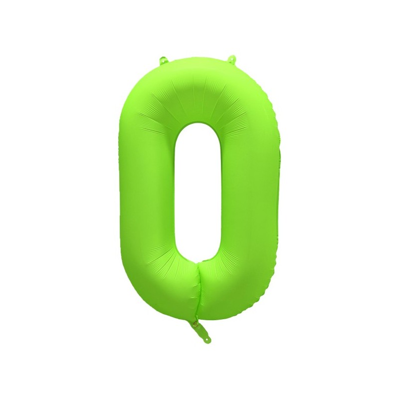 Ballon Alu Chiffre 0 Vert Fluo 86 cm – Riethmüller
