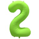 Ballon Alu Chiffre 2 Vert Fluo Néon 86 cm – Riethmüller