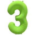 Ballon Alu Chiffre 3 Vert Fluo Néon 86 cm – Riethmüller