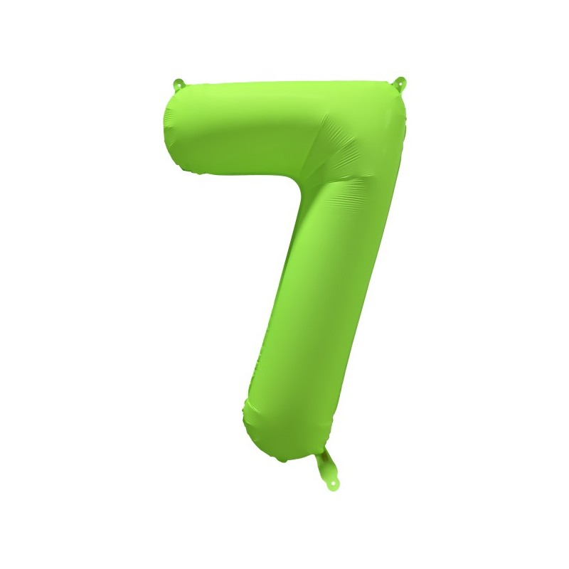 Ballon Alu Chiffre 7 Vert Fluo Néon 86 cm – Riethmüller
