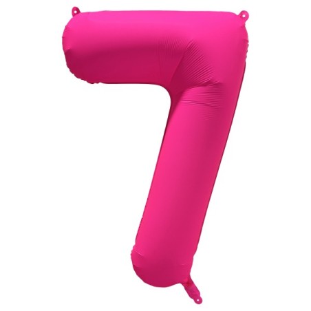 Ballon Alu Chiffre 7 Rose Néon Fluo 86 cm – Riethmüller