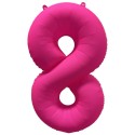 Ballon Alu Chiffre 8 Rose Néon Fluo 86 cm – Riethmüller
