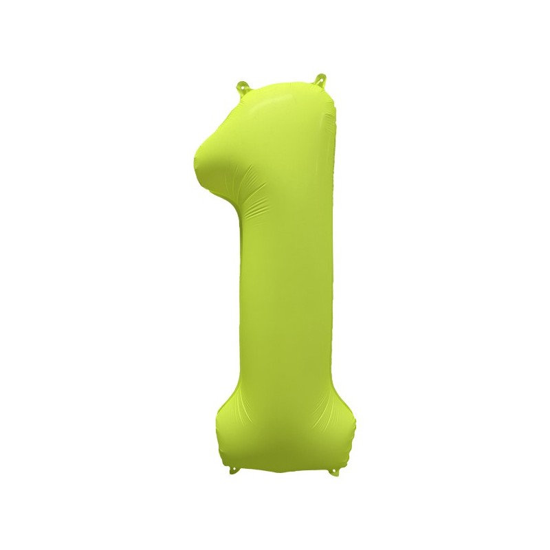 Ballon Alu Chiffre 1 Jaune Néon Fluo 86 cm – Riethmüller
