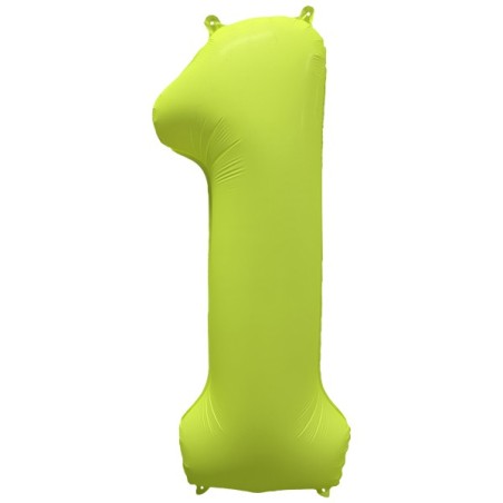 Ballon Alu Chiffre 1 Jaune Néon Fluo 86 cm – Riethmüller