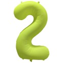 Ballon Alu Chiffre 2 Jaune Néon Fluo 86 cm – Riethmüller