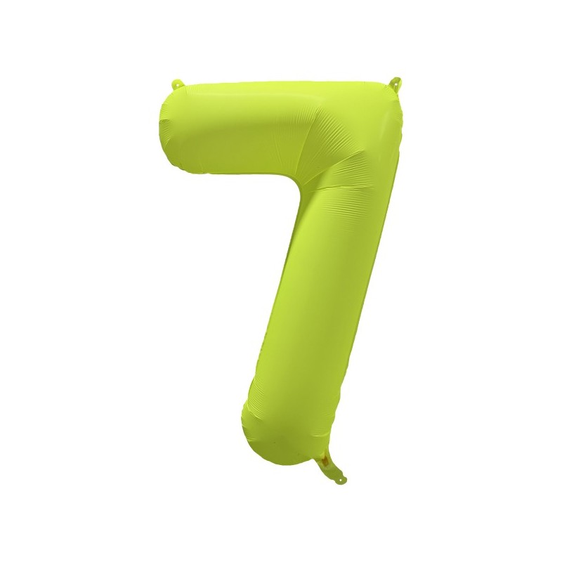 Ballon Alu Chiffre 7 Jaune Néon Fluo 86 cm – Riethmüller