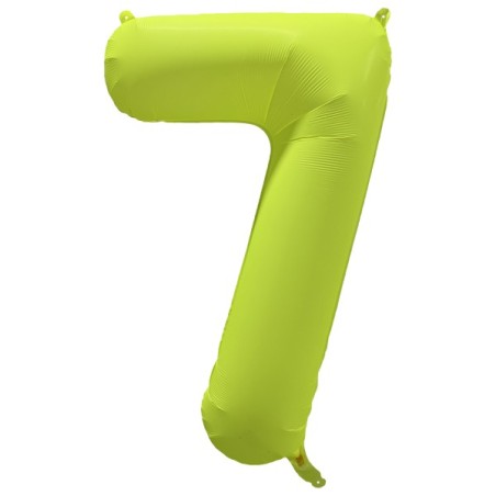 Ballon Alu Chiffre 7 Jaune Néon Fluo 86 cm – Riethmüller