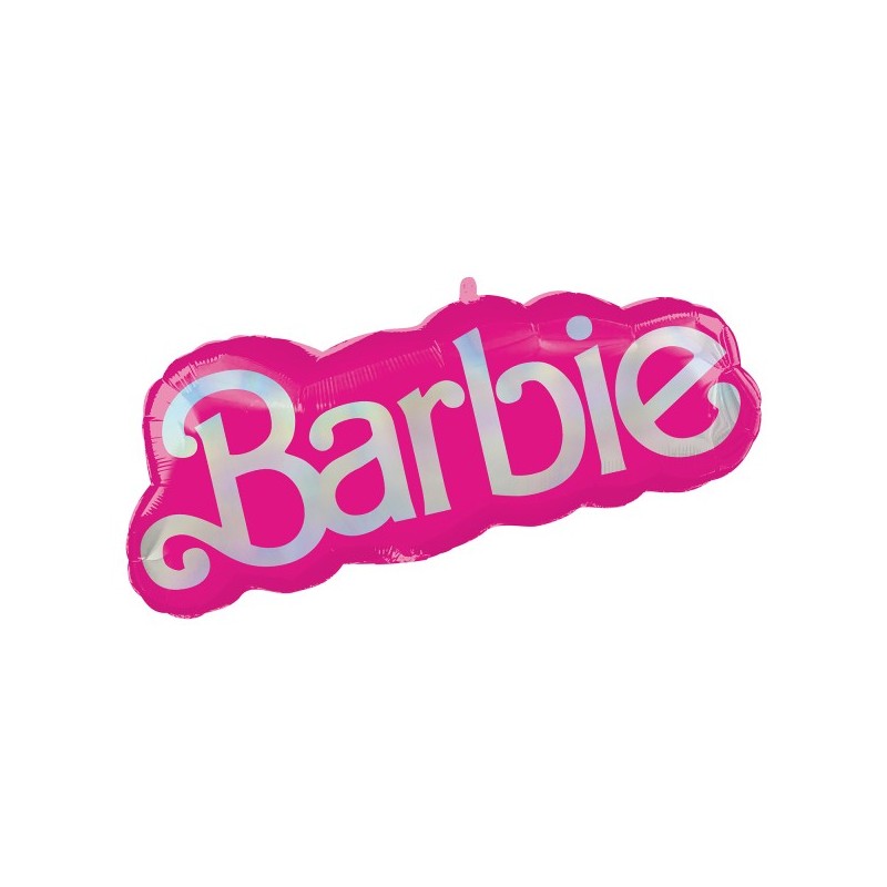 Ballon Alu Barbie Rose Framboise Holographique 81 cm – Anagram